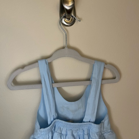 Fantaisie Kids Embroidered Blue Ruffle Bubble Dress 9 Months - Picture 6 of 8